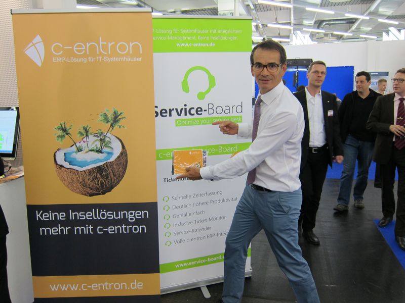 Andreas Bortoli, c-entron, setzte alles auf die Kokosnuss. (Bild: IT-BUSINESS)