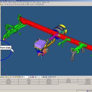 Netze einzelner Bauteile  ... und Baugruppen können aus dem Mesh-Archiv eingeladen und automatisch verbunden werden.