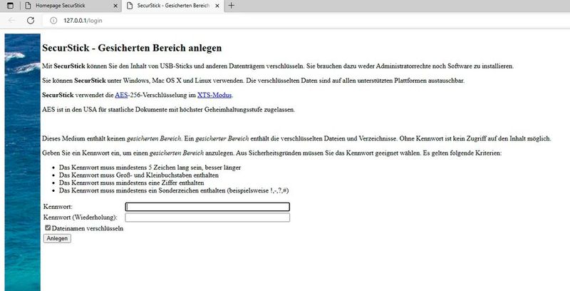 SecurStick kann komplette USB-Sticks verschlüsseln. (Bild: Joos)