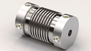 Die kostengünstige Miniatur-Metallbalgkupplung EWKA nimmt Wellen mit Durchmessern bis zu 26 mm auf. (Enemac)