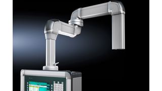 Rittal Bediengehäuse Comfort-Panel in Kombination mit den Tragarmprofilen CP 120 (horizontal) und CP 60 (vertikal). (Rittal)