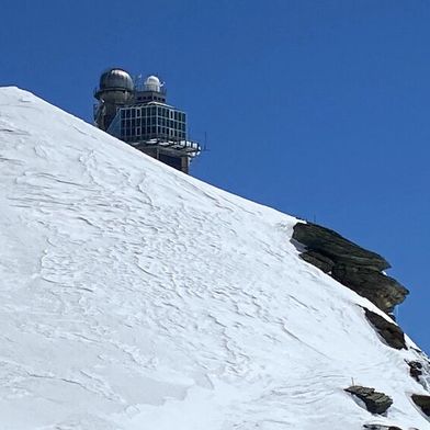 Die hochalpine Forschungsstation Jungfraujoch liegt auf 3580 Metern über dem Meeresspiegel auf einem Bergsattel in den zentralen Schweizer Alpen.  (Bild: Empa)