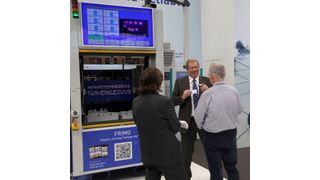 Frimo hat auf der Fakuma ihre jüngsten Weiterentwicklungen aus den Bereichen Kunststofffügen, Thermoformen, Beschnitttechnologien, PUR Verarbeitung und Composites präsentiert. (Bild: Frimo)