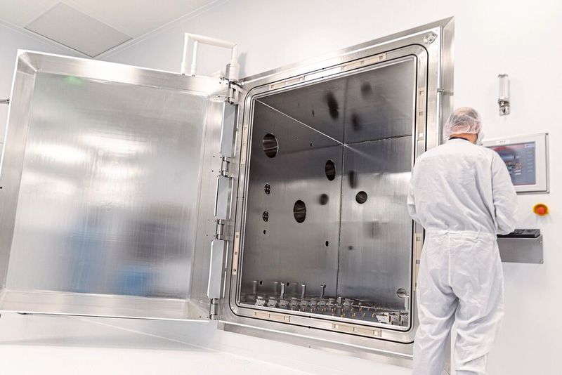 Vakuumbasierte Ausheizsysteme für den letzten Reinigungsschritt bei Präzisionsbauteilen lösen Restkontaminationen atmosphärischer Bestandteile durch Temperatureinwirkung von der Oberfläche. (Bild: Vacom Vakuum Komponenten & Messtechnik)