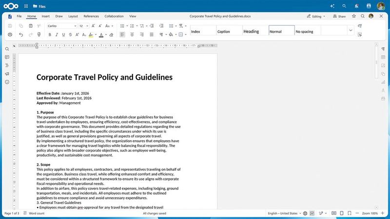Das von Nextcloud mitentwickelte Euro-Office ist nun als Option neben Collabora in die Nextcloud-Plattform integriert. (Bild: Nextcloud)