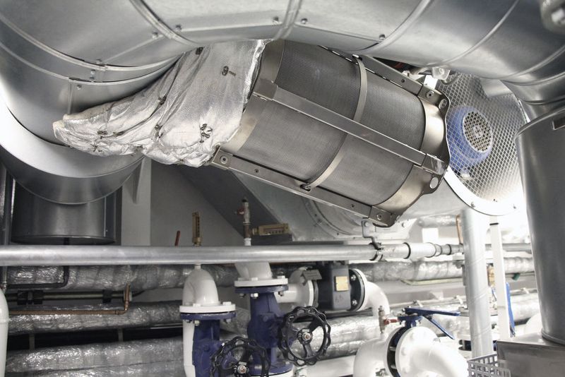 Die MS Ostfriesland, eine deutsche Fähre, wird ausschließlich mit LNG (Liquified Natural Gas) betrieben. Am Abgastrakt schützt ein Q-Rohr vor den Auswirkungen möglicher Explosionen. (Bild: Rembe)