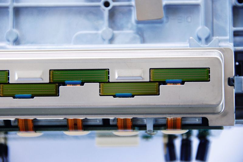 Nahansicht der Dies im Pagewide-Druckwerk. (HP)