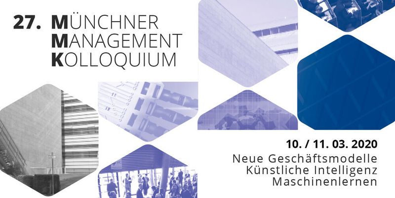 27. Münchner Management Kolloquium  Dieses Jahr steht das 27. Münchner Management Kolloquium unter dem Motto „Neue Geschäftsmodelle – Künstliche Intelligenz – Maschinenlernen“. Über 80Entscheider und Führungskräfte aus verschiedenen Unternehmensbereichen und Branchen sprechen an zwei Tagen darüber, welche Herausforderungen und neuen Anforderungen an etablierte Unternehmen bestehen, wie eine Entwicklung innovativer Geschäftsmodelle im digitalen Zeitalter gelingen kann und welche Erfolgsfaktoren hierfür notwendig sind. Auch die Einbindung von KI, Machine Learning und Mensch-Maschine-Prozessen in neue Geschäftsmodelle spielt eine tragende Rolle. Wann: 10. – 11. März 2020, München.  Mehr unter: 