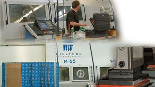 Damit sich nicht Bodenschwingungen und -erschütterungen auf die Fertigungsqualität auswirken, wird diese Maschine auf geschichtete viskoelastische Isolierplatten gestellt. Bilder: Isoloc (Archiv: Vogel Business Media)