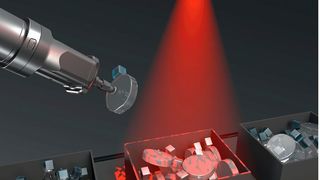 For the optics of robotic systems, the surfaces of some objects are hardly detectable, and therefore, the objects themselves are not either. However, with AI and special projections, researchers have managed to make the "ghost objects" identifiable... (Image:Fraunhofer-IOF)