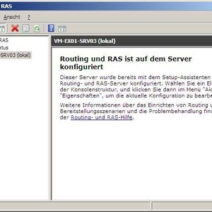 Windows Server 2008: Das Routing- und RAS-Konfigurationswerkzeug nach dem Abschluss der Installation