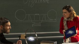 Elektromagnetische Wellen: Heinrich Hertz hat vor 125 Jahren seine Forschungsarbeit über die Entdeckung der elektromagnetischen Wellen publiziert. (Bild: Frank Hügle für Stadtmarketing Karlsruhe GmbH)