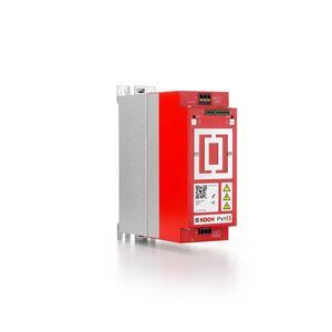 Pxt FX heißt das neue aktive Energiemanagementgerät für elektrische Antriebe von Michael Koch. Im Bild ein Pxt FX mit 2 kWs Speichervolumen.(Bild:  Michael Koch)