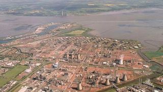 Aerial view of the Grangemouth refinery complex on the Firth of Forth in Scotland.  (Business Wire)