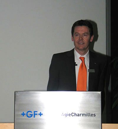 Bruno Allemand, Geschäftsführer der Agie Charmilles GmbH: „Mit dem neuen  1300 m2 großen Anwendungszentrum haben wir eine Erlebniswelt für den Werkzeug- und Formenbau geschaffen.“ (Archiv: Vogel Business Media)