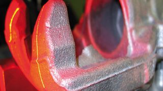 3D-Vermessung eines Gussteils (Foto: Fraunhofer ITWM/IFF)