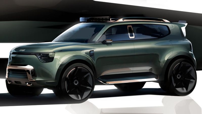 Erste Skizzen sollen die Serienversion des neuen Smart #5 andeuten.(Bild:  Smart)