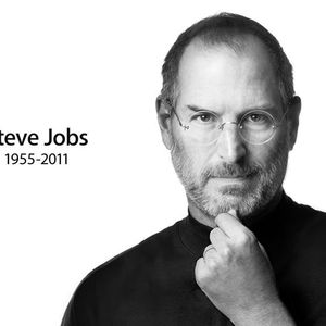 Apple würdigt seinem Firmengründer auf der Web-Seite mit einem Schwarz-Weiß-Trauerbild.