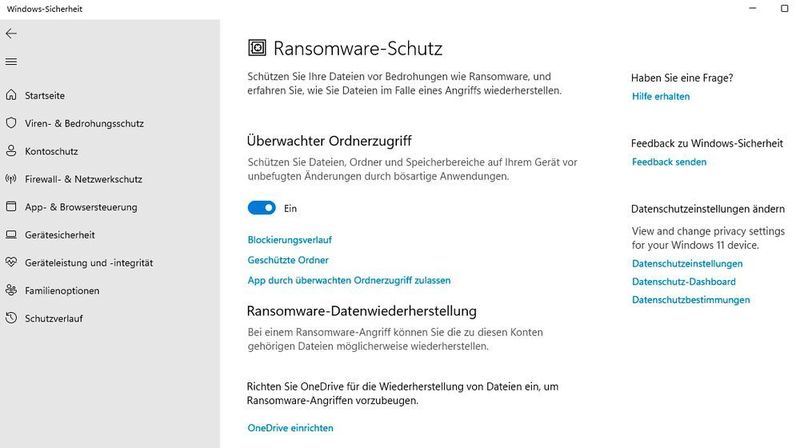 Aktivieren des Ransomware-Schutzes in Windows 10 und Windows 11 ist ein wichtiger Vorgang zum Bekämpfen von Ransomware. (Joos)