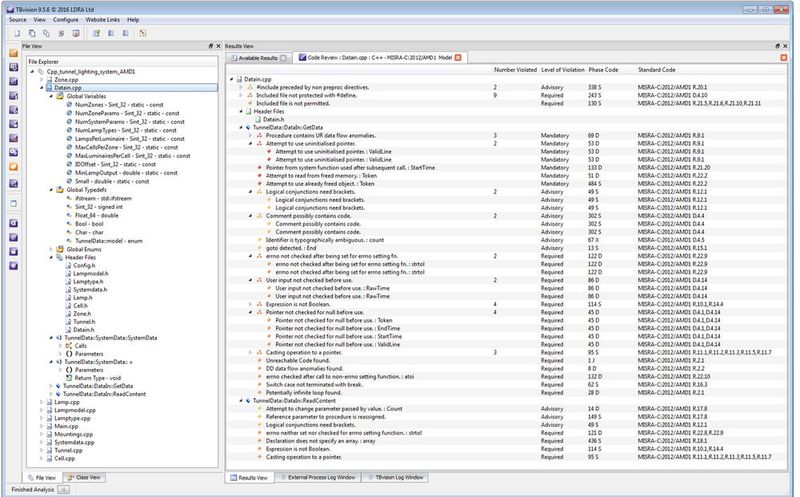 TBvision ist ein Tool von LDRA, das Entwicklern einen tieferen Einblick in die MISRA-Konformität bietet, damit sie Defekte schnell finden und reparieren können. Mit einem Doppelklick lässt sich in dem Tool die jeweilige Regelverletzung aufrufen, um kontextbezogene Informationen darüber einzuholen, weshalb der betreffende Code gegen die Standards verstößt. (Bild: LDRA)