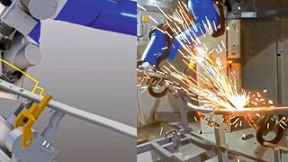 Bild 1: Mithilfe von digitalen Zwillingen können vor der Inbetriebnahme von Automatisierungsanlagen bereits die unterschiedlichen Vorbereitungen durchgeführt werden – von der Optimierung von Bauteilen bis hin zur Roboterprogrammierung. (Jenoptik)