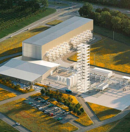 A rendering of one of Heirloom's DAC facilities to be built in Northwest Louisiana, near Shreveport. This first facility will have a yearly CO2 removal capacity of around 17,000 tonnes and is expected to come online in 2026. (Source:  Business Wire)