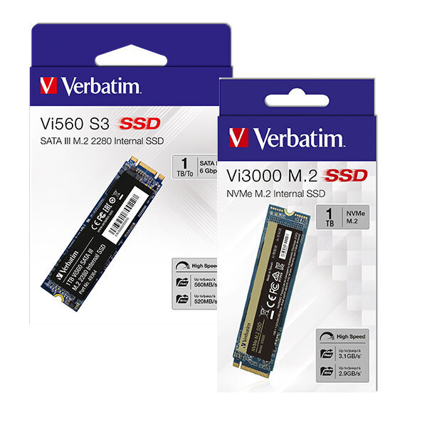 Verbatim hat seine neuen M.2-SSDs der Vi560-S3- und Vi3000-Serien vorgestellt.