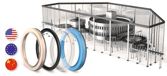Freudenberg erweitert sein Portfolio an Dichtungswerkstoffen für die Lebensmittel- und Getränkeindustrie.(Bild:  Freudenberg)