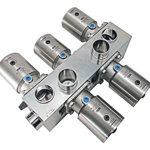 Strömungsgünstige Sisto-C-Ventile mit dem pneumatischen Kompaktantrieb vom Typ Lap.520 für den Einsatz in hochreinem Wasse