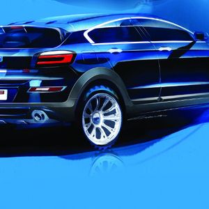 Dritter im Bunde: das Qoros 3 City SUV gibt es bislang nur als Zeichnung.