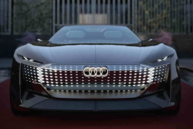 Sogar kommunizieren kann der Grill, etwa mit anderen Autofahrern, mit Fußgängern, mit Fahrradfahrern. (Bild: Audi)