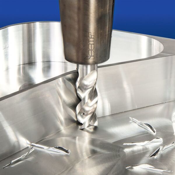 Iscar's  Solidmill chatter-free tool for machining aluminum. (Iscar)