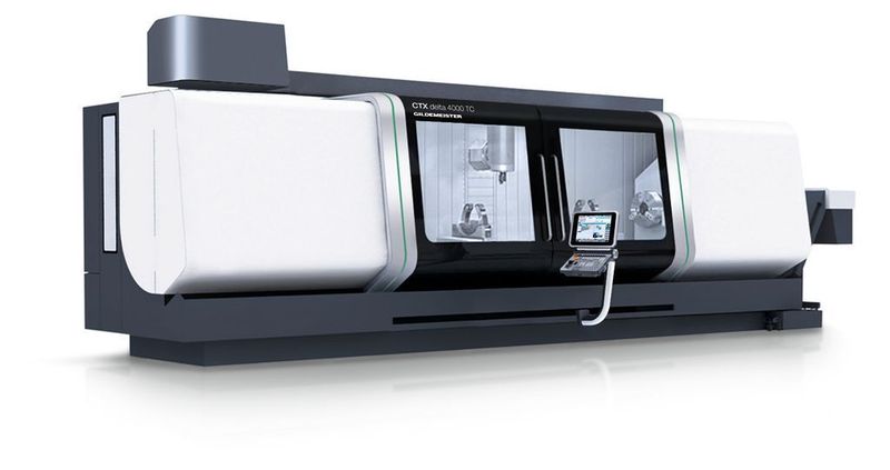 Auf den XXL-Tagen, zeitgleich mit der DMG-Hausausstellung 2011, sind große Fräs- und Dreh-Fräszentren wie die CTX Delta 4000 TC zu sehen, dazu auch... Bild: DMG (Archiv: Vogel Business Media)