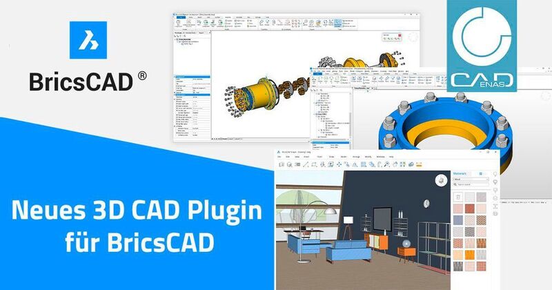 Cadenas hat ein neues Brics-CAD-Plugin veröffentlicht, mit dem Ingenieure und Konstrukteure direkt innerhalb der Konstruktions- und Planungssoftware Brics-CAD Zugriff auf Millionen 3D-CAD-Modelle haben.  (Cadenas)