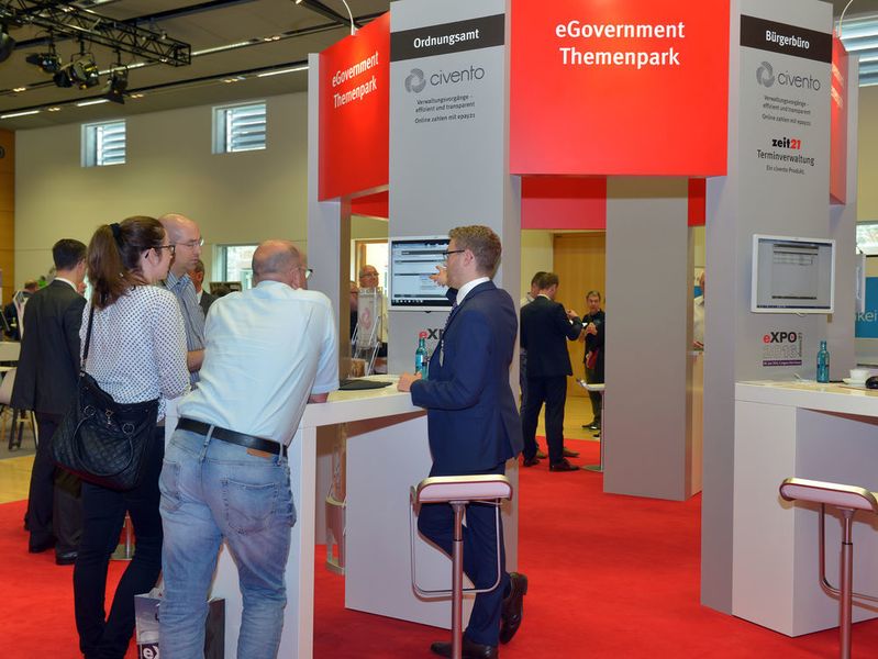 Der eGovernment-Themenpark stand im besonderen Interesse der Besucher (ekom21)