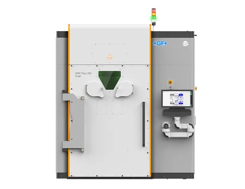 Das ist der 3D-Drucker der Wahl, um die neue Kupfer-Nickel-Legierung von 3D Systems und HII mit dem pulverbettbasierten Laserschmelzen in korrosionsbeständige Bauteile zu verwandeln –  der DMP Flex 350 (hier die Variante Dual).