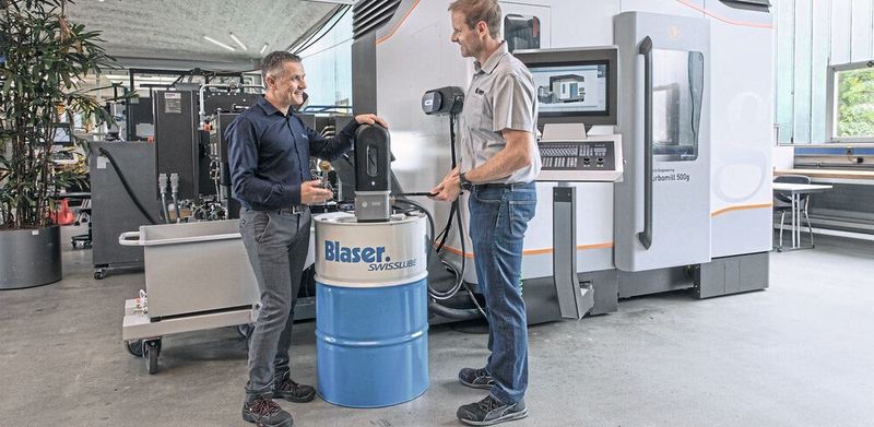 Kühlschmierstoffe automatisiert pflegen verlängert deren Nutzungsdauer und sorgt für wirtschaftliches Fertigen. (Bild:  Blaser)
