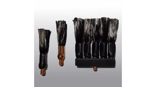 Die Pinsel bestehen aus Kohlefasern, die in einer Kupferhülse mit M6-Gewinde verpresst sind. (Bild: Seiler)