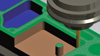 Autodesk Inventor HSM Express erlaubt die Integration von CNC-Programmierung in die bestehende Benutzeroberfläche von Inventor. (Bild: Autodesk)
