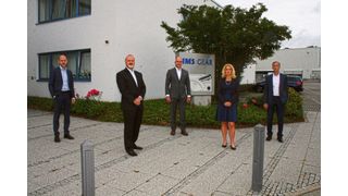 Die IMS-Gear-Vorstände Bernd Schilling und Wolfgang Weber, Personalleiter Benedikt Lenhart, Personalleiterin Kristin Schäkel und Vorstand Dieter Lebzelter (von links). (IMS Gear)