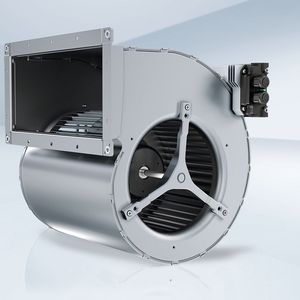 EC-Trommelläufer-Ventilator mit hoher Leistungsdichte für Torluftschleier.
