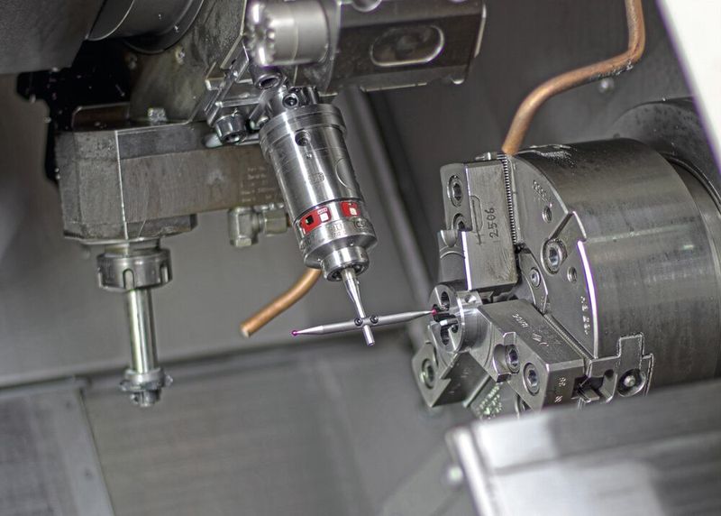 JBO setzt bei der Automatisierung der Drehprozesse auf den Messtaster TC54-10 T von Blum.(Bild:  Blum-Novotest)