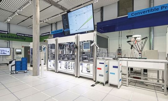 Zukunftsweisende Technologien: Digitalisierung und Automatisierung gelingen speziell in mittelständischen Produktionsunternehmen gemeinsam mit qualifizierten Partnern. (Bild:  Bosch Rexroth)