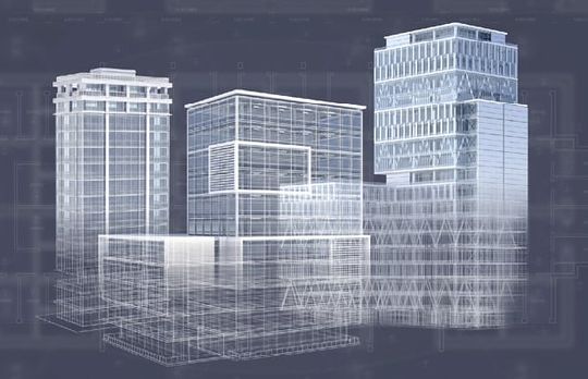 (3D-Gebäude als Blueprint. Bild: istockphoto.com/Maxiphoto)