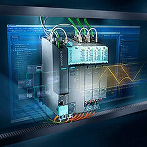 Die Bewegungsführung der Presse übernimmt das Motion Control System Simotion mit der speziell für die Metallbearbeitung entwickelten Lösung SimoPress Servo.(Bild:  Siemens)