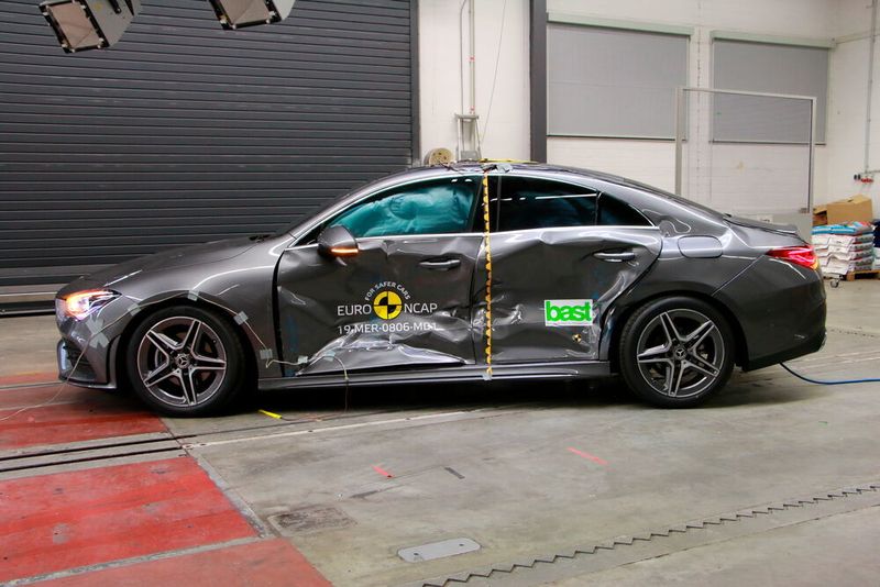 Holte in drei von vier Kategorien über 90 Prozent der Punkte: der Mercedes-Benz CLA. (Euro-NCAP)
