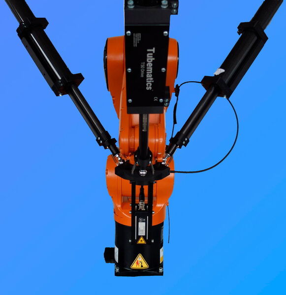 Mit dem Tubematics Tripod-System ermöglicht die Gardner AG nach eigenen Angaben den Einsatz von Robotern für präzise Messanwendungen in der industriellen Fertigung. (Gardner AG)