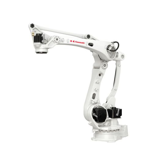 Der neue Palettierroboter CP110L kombiniert kompakte Bauweise mit Hochleistung: 110 kg Tragkraft, über 2.200 Kartons/Stunde und Energierückgewinnung der F0X-Controller-Generation.(Bild:  Kawasaki Robotics)