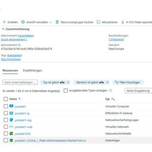 Die Verwaltung von Snapshots erfolgt über die Ressourcengruppe und die Eigenschaften des virtuellen Datenträgers.(Bild:  Joos – Microsoft)