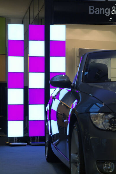 he modular, frameless LED (light emitting diode) tiles can be used to build lighting systems that enable precise monitoring of light color, light quantity and color balance. A diffuser sheet made from Makrolon polycarbonate conveys light outwards in the flat tile (Picture: Bayer)